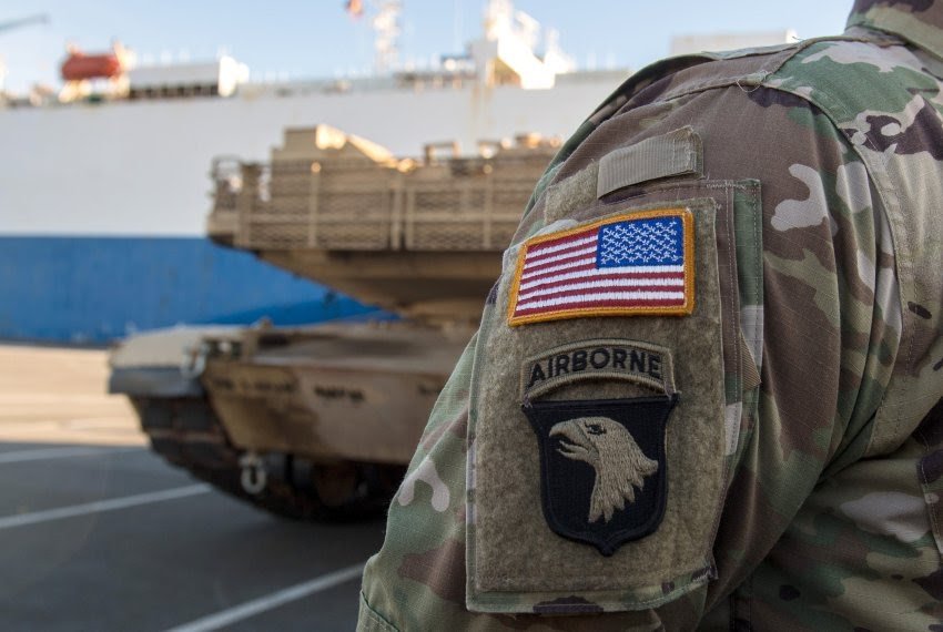 Ships began unloading US tanks, self-propelled howitzers  and hundreds of other fighting vehicles in the northern German port of Bremerhaven  