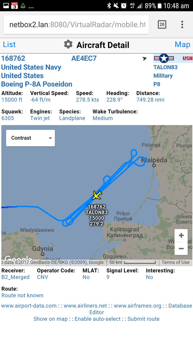 Several NATO aircrafts are monitoring Russian Kaliningrad: P-8A Poseidon