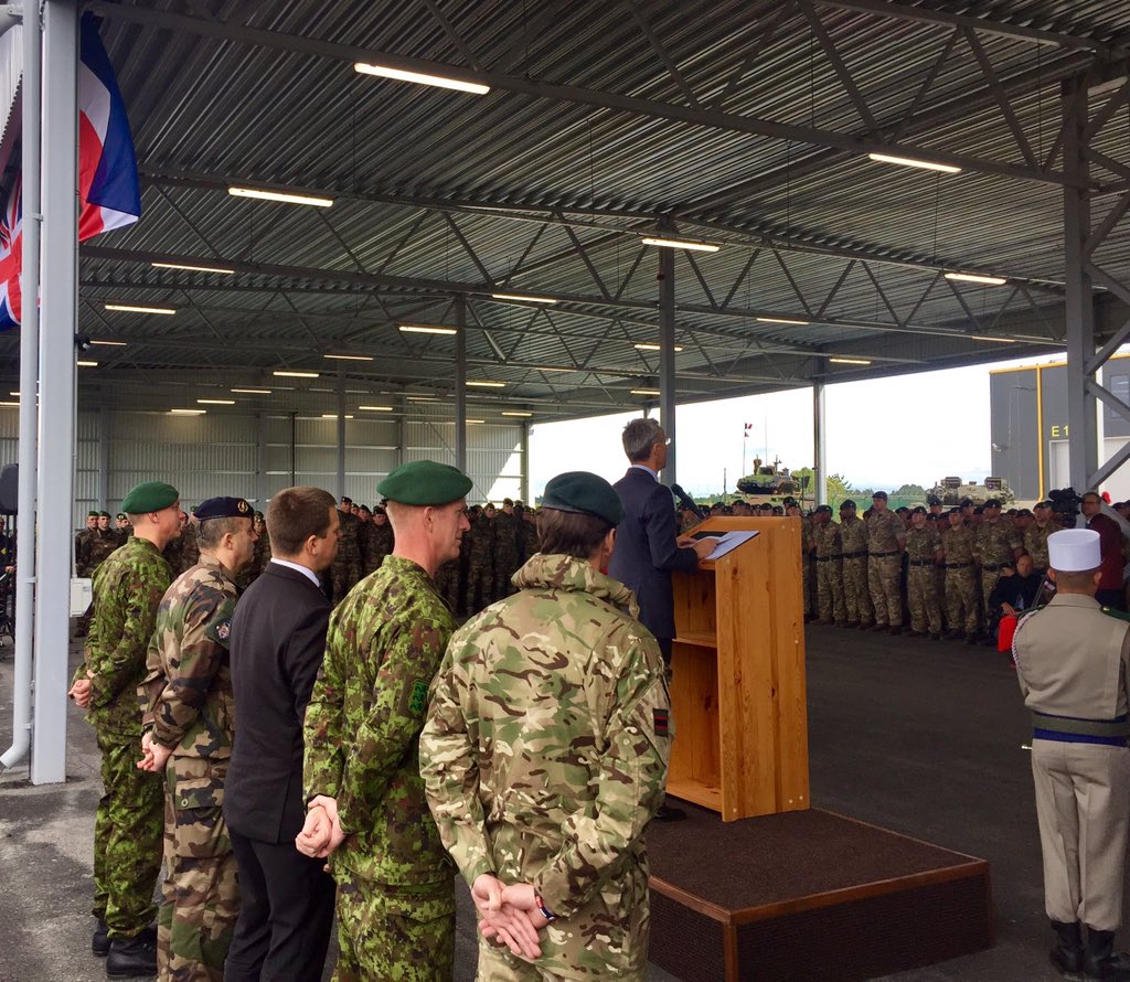Jens Stoltenberg: Honoured to meet enhanced forward presence forces. I thank Estonia for the hosting the UK-lef battle group and France and Denmark contributions