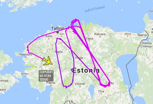 USAF RC-135W 62-4134 COPUS41 departed Mildenhall at 0655z - Estonia mission   