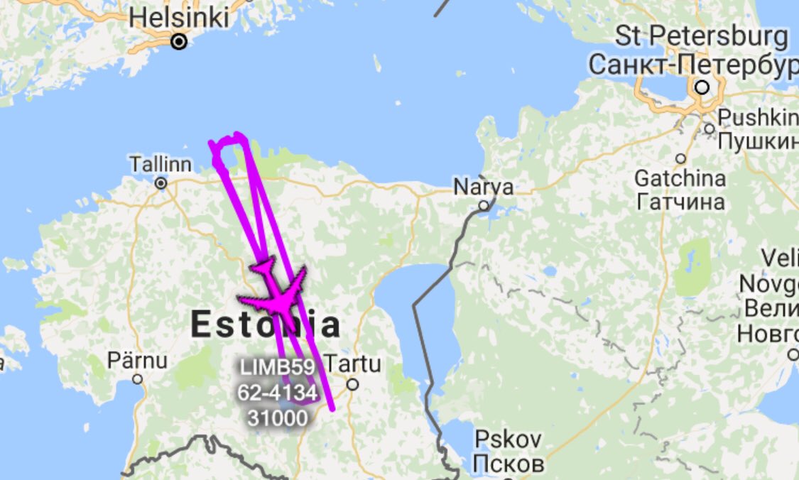 USAF RC-135W 62-4134 LIMB59 departed Mildenhall at 0846z - Estonia mission   