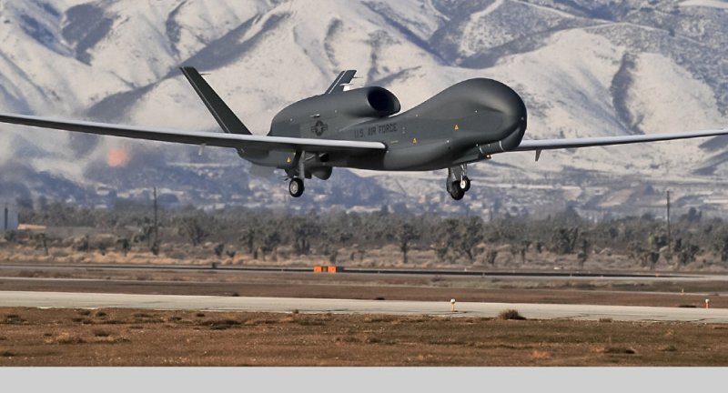 US Air Force RQ-4 Global Hawk UAV 52,000ft over Estonia    