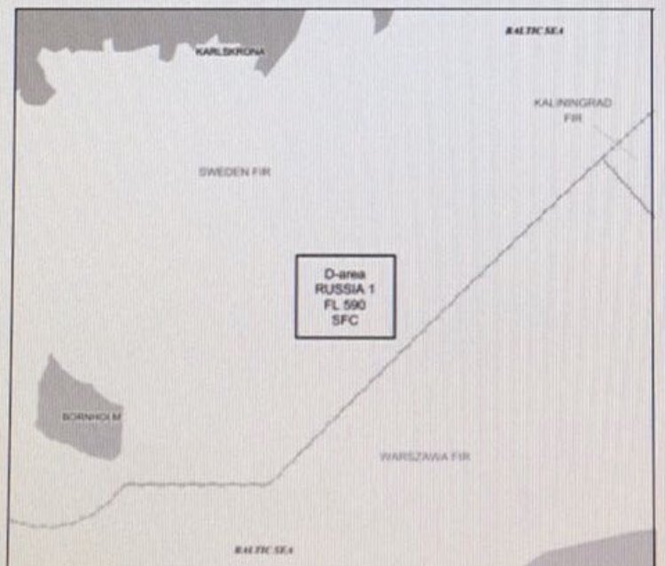 Russian navy just reserved missile firings area for 4-6 April up to 18000m in intl waters real close to Sweden.  