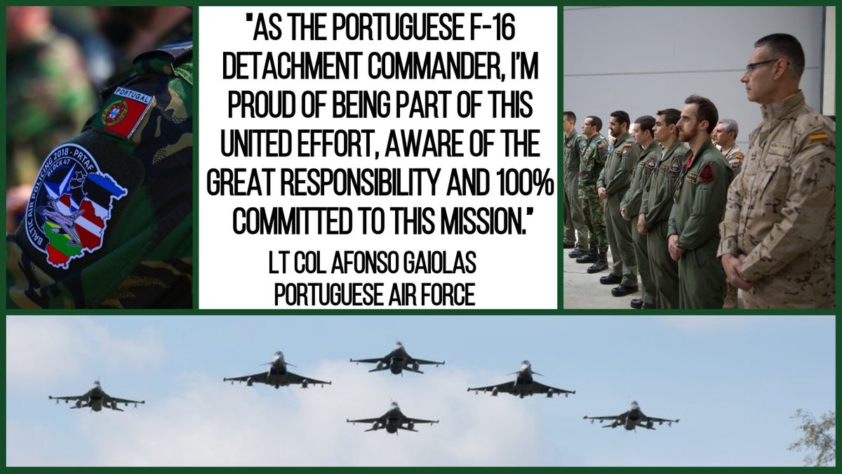 Portugal assumed lead and Spain assumed augmenting role for NATO #BalticAirPolicing rotation at Šiauliai. Four Portuguese F-16s and four Spanish Eurofighter Typhoons will safeguard Baltic skies, along with French detachment in Ämari   