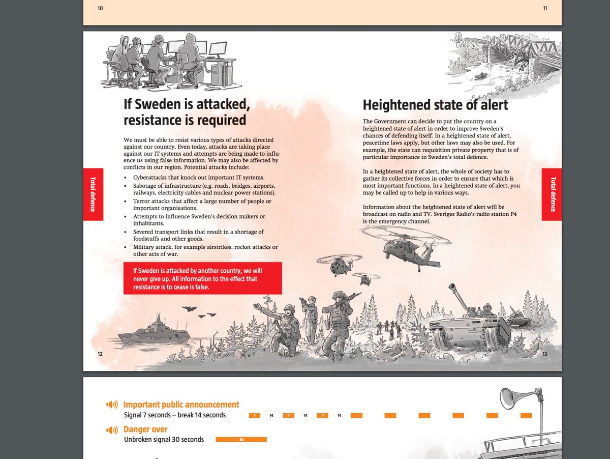 'If Sweden is attacked by another country, we will never give up': Swedes told to prepare for conflict in Cold War-style 20-page pamphlet. 