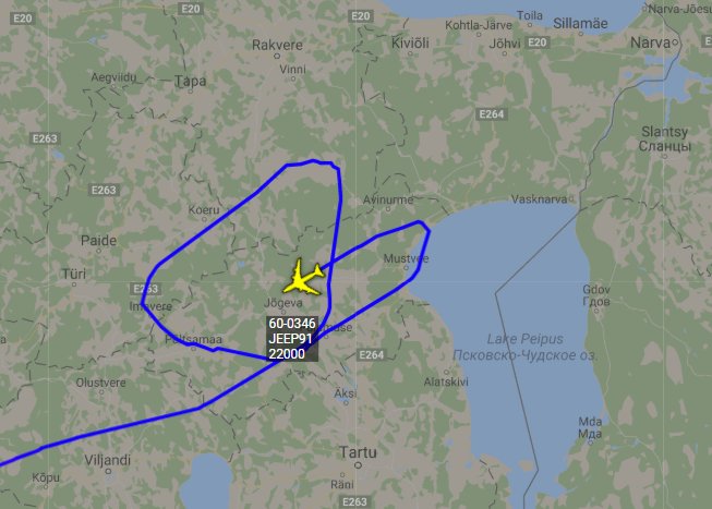 JEEP91 600346 KC135T ops Estonia, near Russian border/ Lake Peipus - possibly tanking fighters on patrol