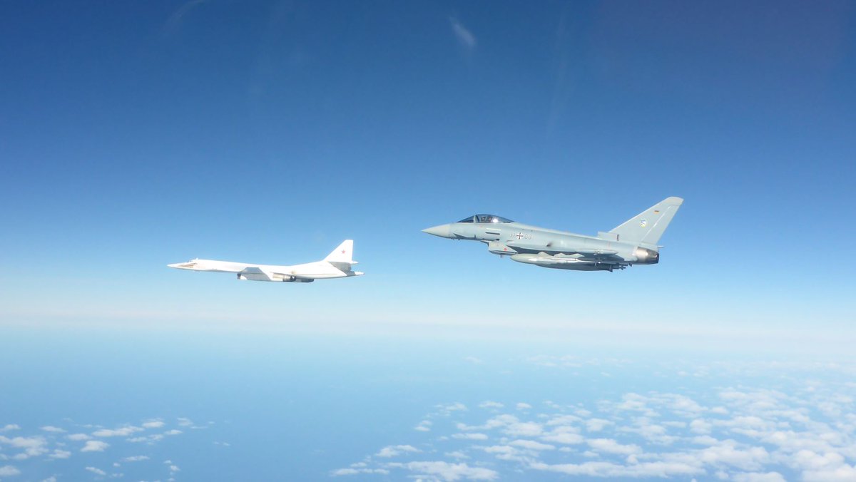 Just released: Photo of yesterday's intercept. Courtesy of the German air force. NATO.   