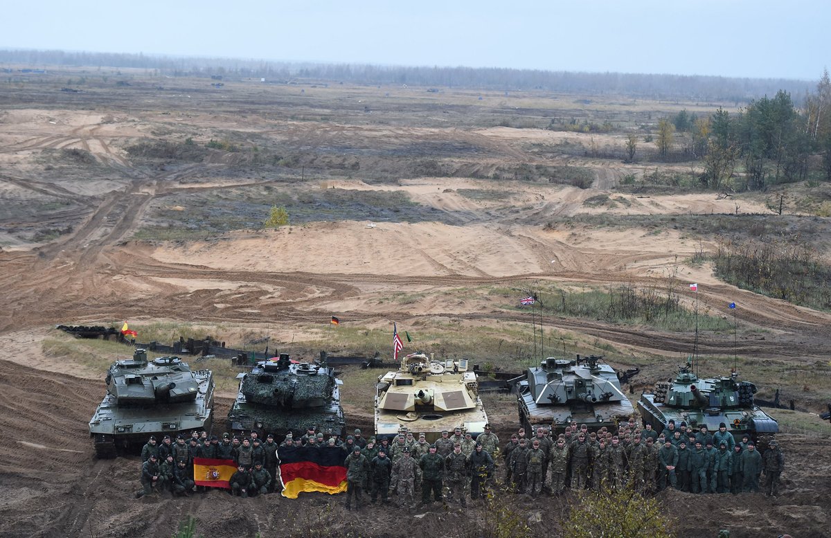 Tanks from Across NATO conducted live firing in Latvia as part of Exercise Furious Axe and NATO's enhanced Forward Presence and reassuring allies in the region