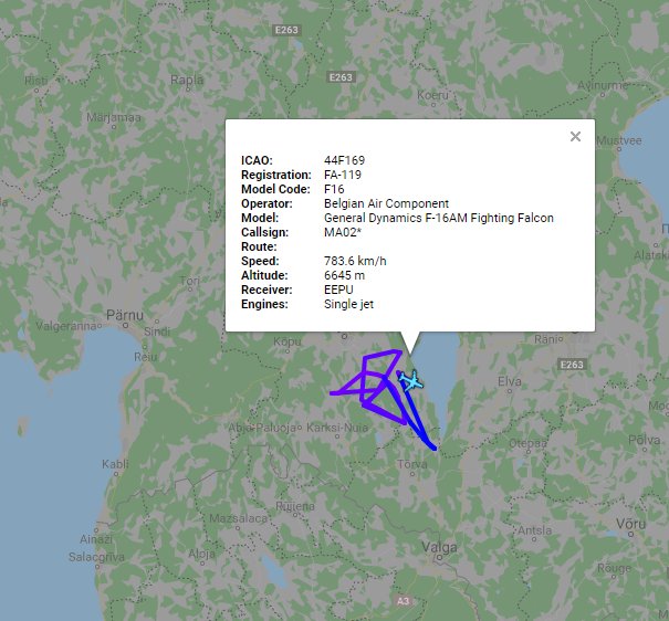 Belgian Air Force F16AM MA02 FA119 active over Estonia - Baltic Air Policing. 1104z   