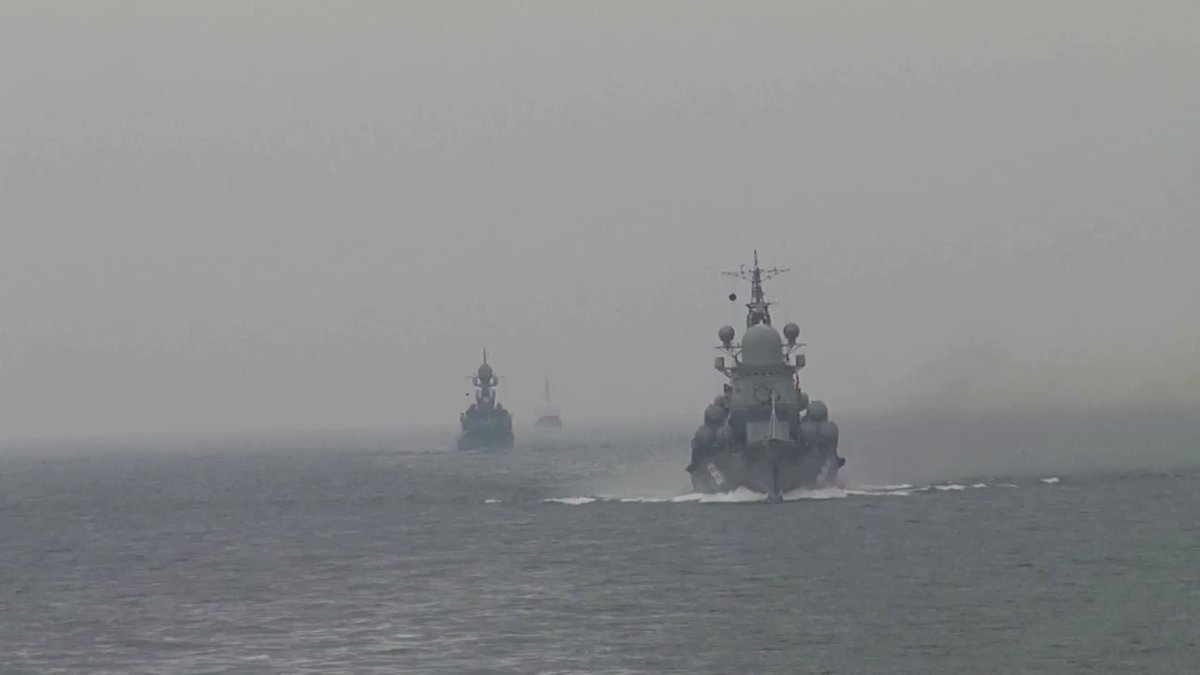 Russian Navy Baltic Sea Fleet, the Steregushchy class corvette Soobrazitelnyy launched Redut missile during a training