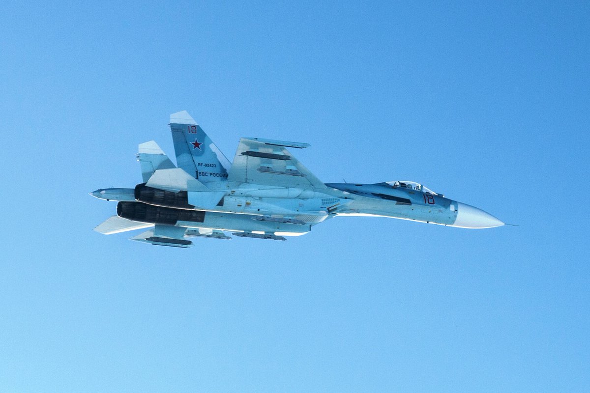 A Finnish Air Force F/A-18 on QRA was scrambled to intercept two Russian Air Force Suhoi SU-27 fighters in international airspace above the Gulf of Finland on Thursday 24th January at around 11:30 am. The airspace of Finland was not violated.    