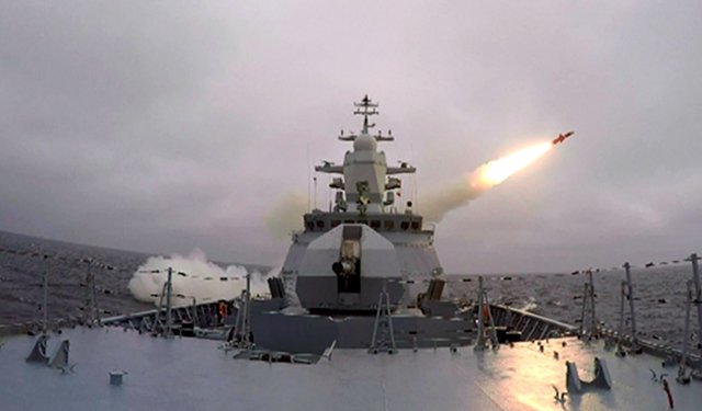 The Steregushchiy class corvette Stoykiy held missile fire drill in Baltic Sea
