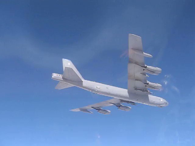 Russian Ministry of Defense published video of B-52H being intercepted by Su-27 over Baltic Sea