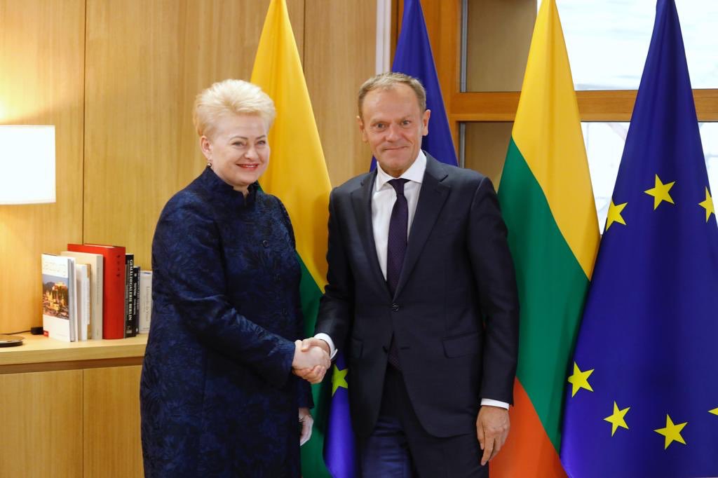 Tusk: Meeting President @Grybauskaite_LT. 