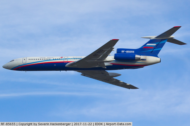 Russian Air Force Tupolev Tu-154M open Skies RF-85655 tracking over Estonia   