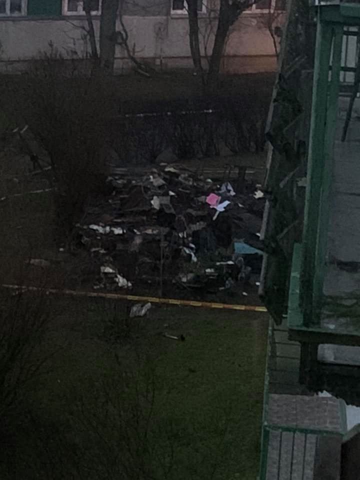 This morning a fire broke out in a five-story apartment building at 7 Kengaraga Street in Kengarags Riga Latvia