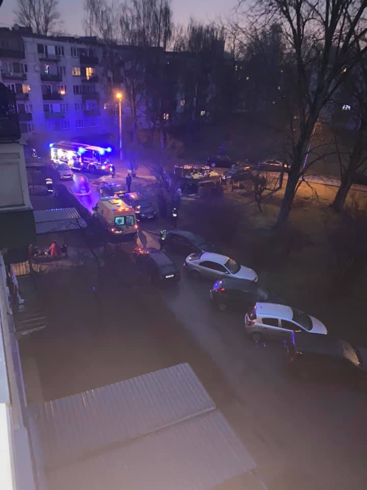 This morning a fire broke out in a five-story apartment building at 7 Kengaraga Street in Kengarags Riga Latvia