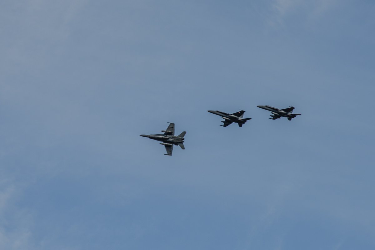 Spanish Air Force F-18 have landed yesterday on Lithuanian soil for #BalticAirPolicingMission 