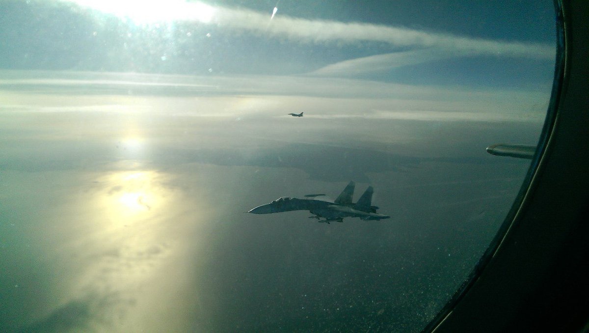 Russian Su-27 intercepted by NATO F-16 near Estonia