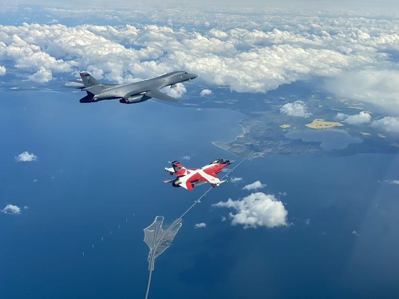 #B1Lancers flew non-stop strategic BTF Missions to the Baltic Region. The bombers departed Ellsworth AFB, flew the missions & returned with o landing showcasing bomber long-range capabilities. This is an example of how the B1 remains able to project conventional combat power