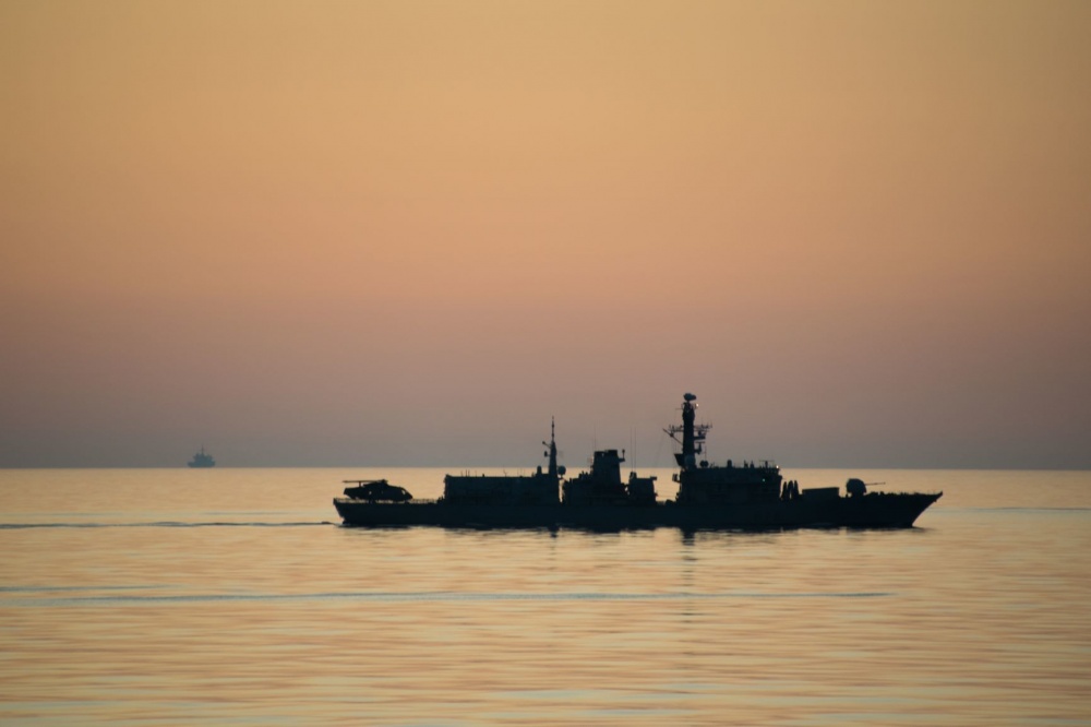 Royal Danish Navy HDMS Esbern Snare (L17) observes sunset during BALTOPS 2020 - the premier annual maritime-focused exercise in the Baltic region, enhancing flexibility and interoperability among allied and partner nations