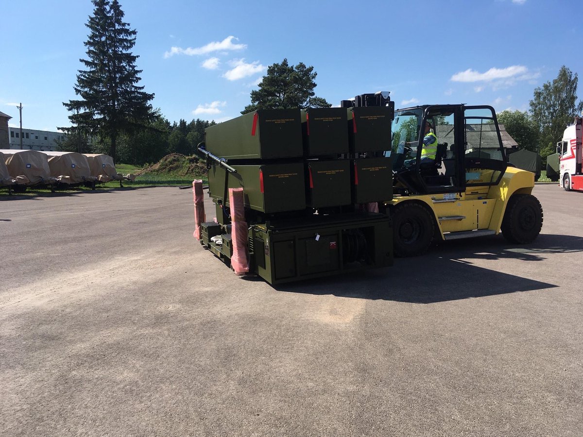 Medium range air defence systems NASAMS arrived to Lithuania.