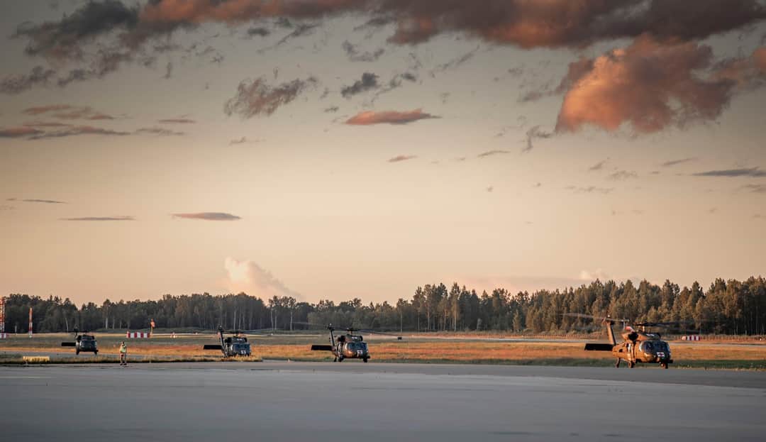 US UH-60 Black Hawk helicopters arrived at Lielvārde Air Base, Latvia