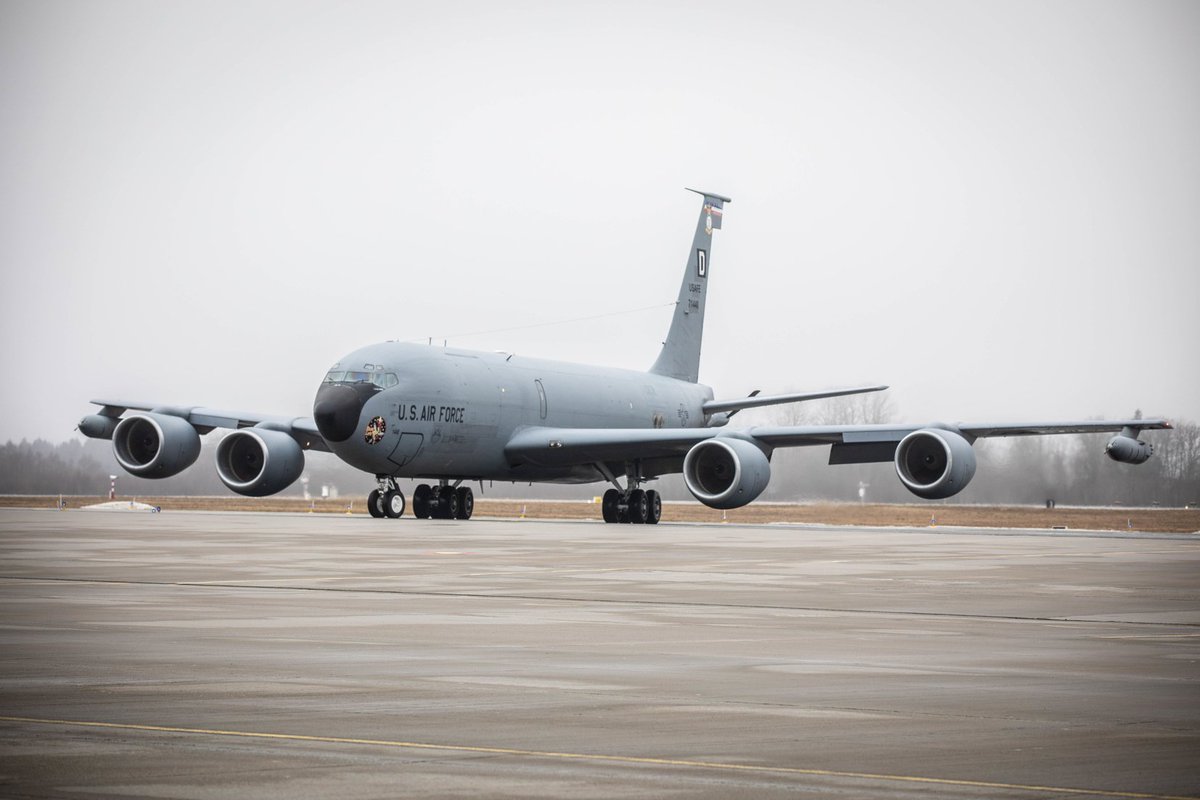 Eight U.S. Air Force F-15E and F-15C fighters with @48FighterWing and two KC-135 Stratotanker aircraft belonging to the 100th Air Refueling Wing, @RAFMildenhall, arrived at Ämari AB, Estonia to participate in the BalticTrident exercise, March 15, 2021. 