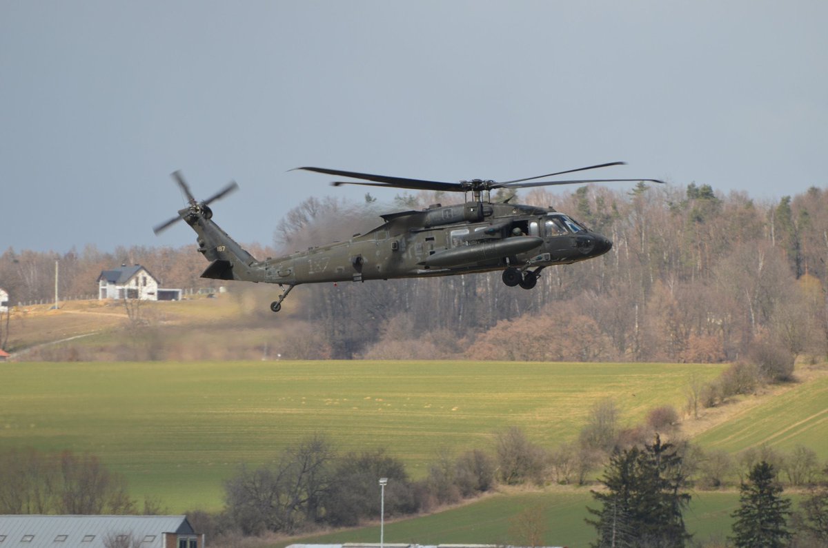 A group of American Black Hawks left Poland today to assist in Latvia