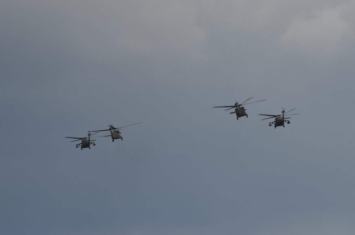A group of American Black Hawks left Poland today to assist in Latvia