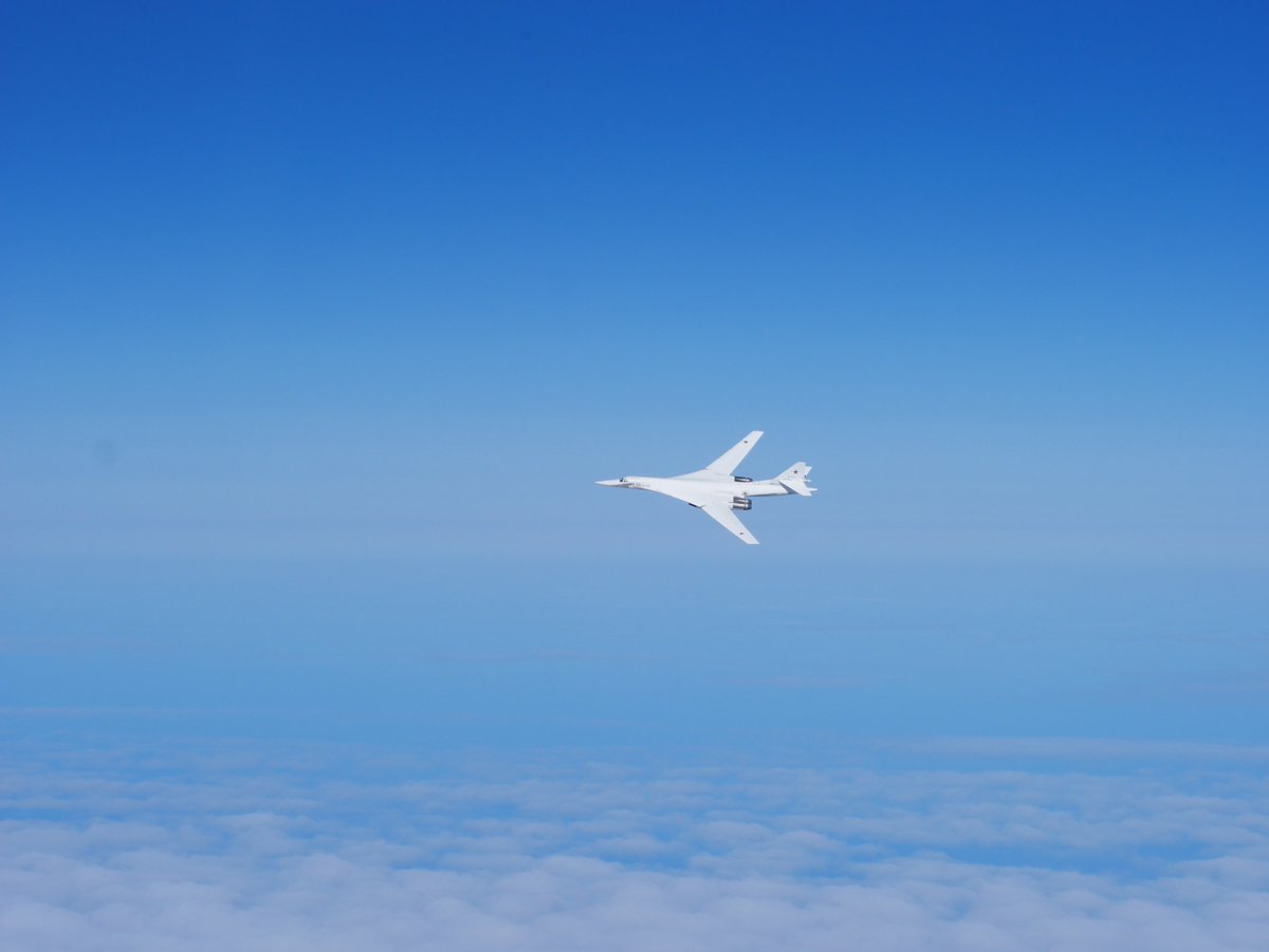 Luftwaffe: 2 Russian bombers, escorted by a fighter were flying into the Baltic Sea from mainland Russian, where they operated with a  airborne warning and control airplane. The Blackjack bombers flew in international airspace and returned to mainland Russia after roughly 3 hours