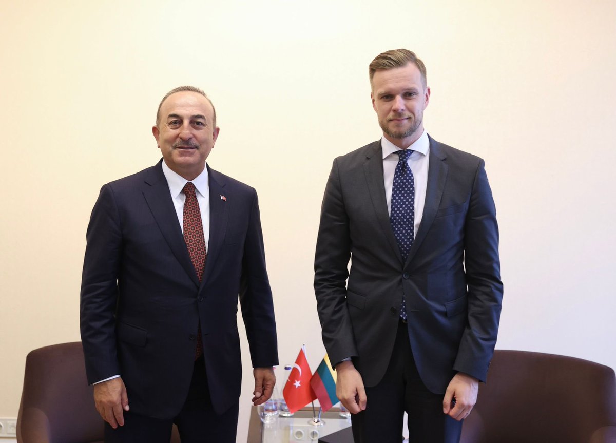 In Vilnius, bilateral meeting of Lithuania's  and Turkey's Foreign Ministers - @GLandsbergis and @MevlutCavusoglu