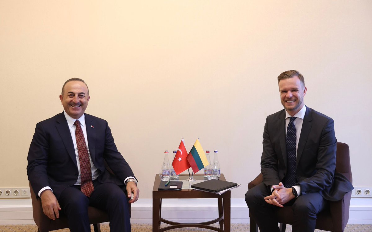 In Vilnius, bilateral meeting of Lithuania's  and Turkey's Foreign Ministers - @GLandsbergis and @MevlutCavusoglu