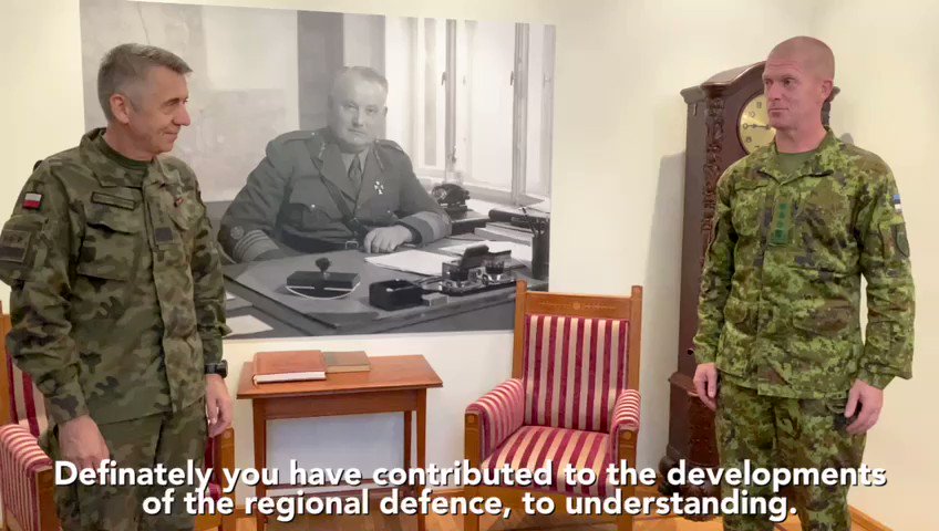 LTG Martin Herem, Estonia's Chief of Defence, awarded the Estonian Defence Forces Meritorious Service Cross to LTG Sławomir Wojciechowski, Commander Multinational Corps Northeast.  CHOD's speech given on the occasion (Tallinn, 30 August) 