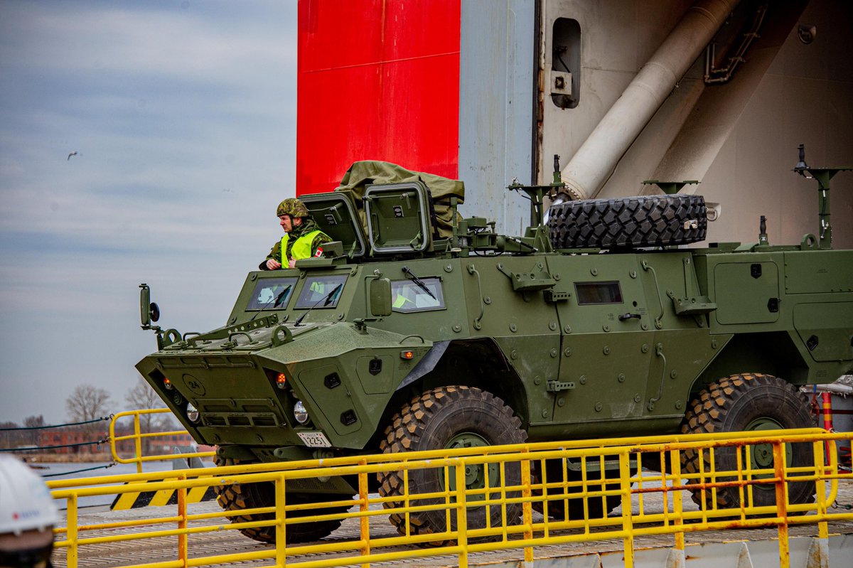 A new batch of hardware arrived on the Eastern flank. M777 howitzers, LAV 6.0s, and other equipment were unloaded at the Port of Riga for transport to the NATO's enhanced Forward Presence (eFP) battlegroup in Latvia. 