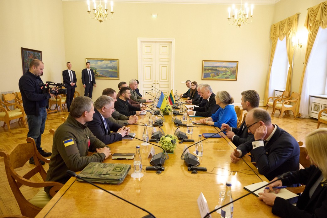 As negociações entre os presidentes da Ucrânia e da Lituânia começaram em Vilnius, - Gabinete do Presidente