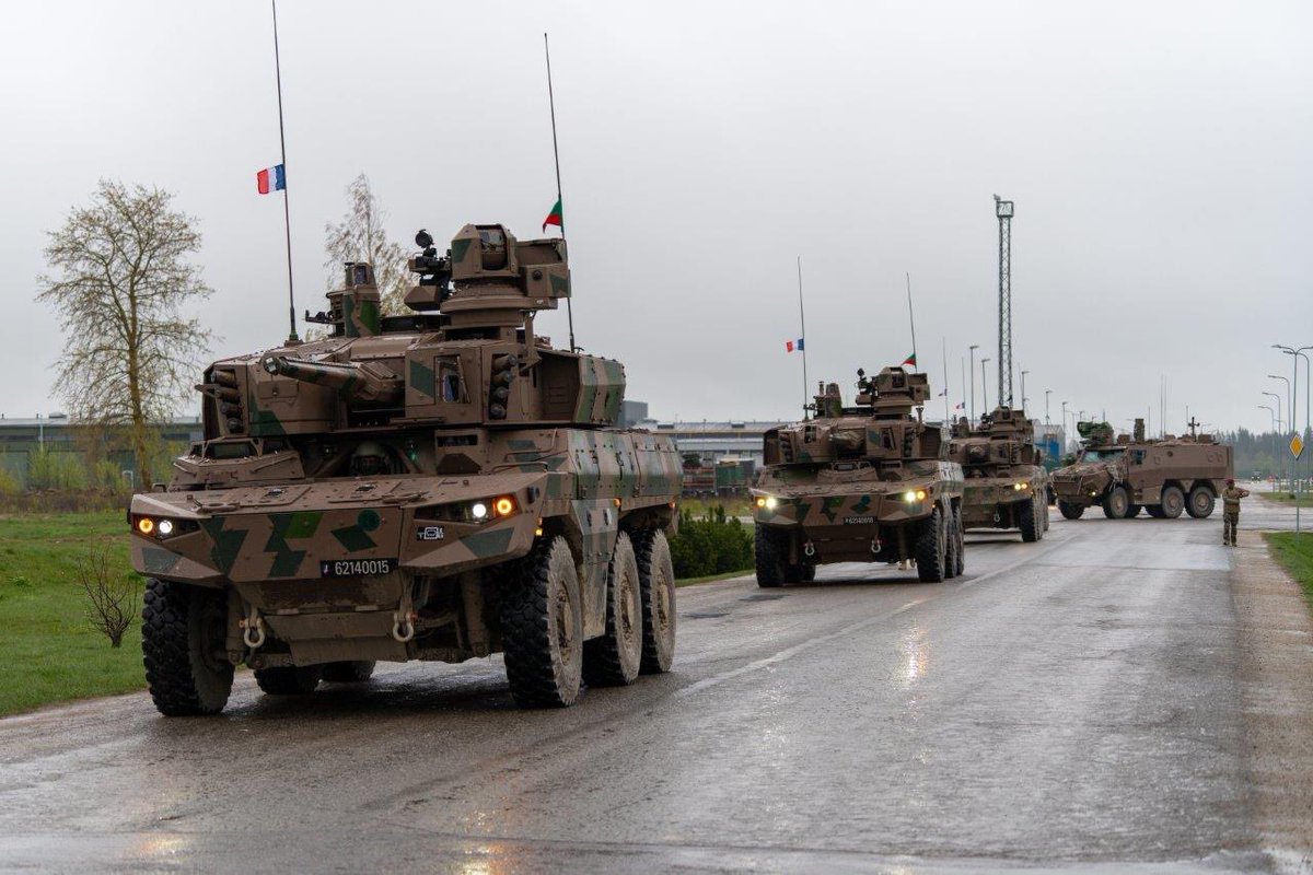 France deploys its new advanced Jaguar armored vehicles in Estonia during the Springstorm exercise. Sign of the forces' commitment to protect and defend NATO's eastern flank